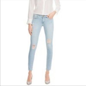 FRAME Denim Le Skinny de Jeanne distressed jeans